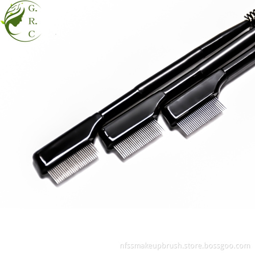 Double Ended Metal Brow Comb Mascara Brush
